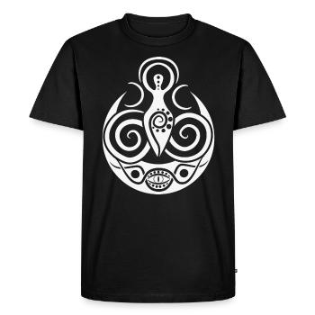 Sorcière Wiccan déesse lune paganisme - T-shirt Premium bio Homme - noir - Devant - Nico (187cm)