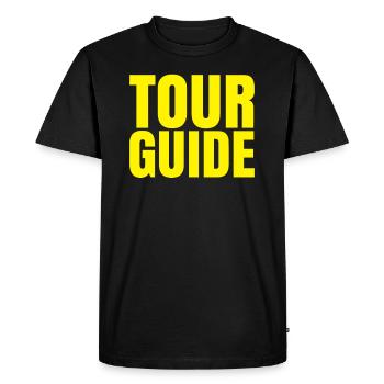 Tour Guide - Men's Premium Organic T-Shirt - black - Front - Nico (187cm)