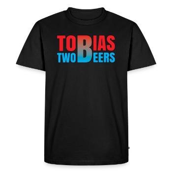 TwoBeers - T-shirt Premium bio Homme - noir - Devant - Nico (187cm)