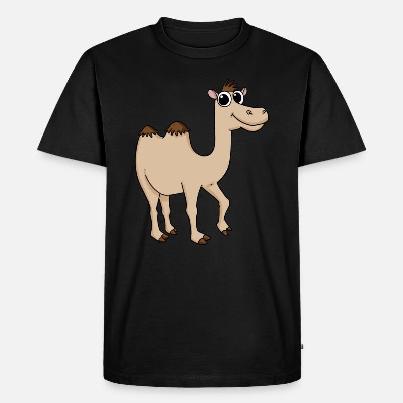 Niedliches Kamel - Männer Premium Bio T-Shirt - Schwarz