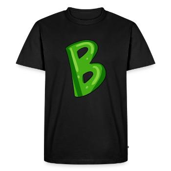 B - Men's Premium Organic T-Shirt - black - Front - Nico (187cm)