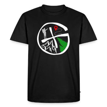 Géocacheurs à la recherche de Cache Logo Geocaching Fans - T-shirt Premium bio Homme - noir - Devant - Nico (187cm)