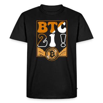 Bitcoin 21 Édition Limitée - T-shirt Premium bio Homme - noir - Devant - Nico (187cm)