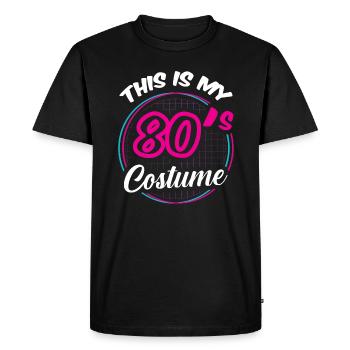 C’EST MON COSTUME DES ANNÉES 80 - T-shirt Premium bio Homme - noir - Devant - Nico (187cm)