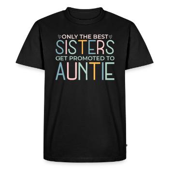 Promoted To Auntie - Men's Premium Organic T-Shirt - black - Front - Nico (187cm)