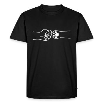 Lustitges Cat Design - Amoureux des chats - Chat - T-shirt Premium bio Homme - noir - Devant - Nico (187cm)