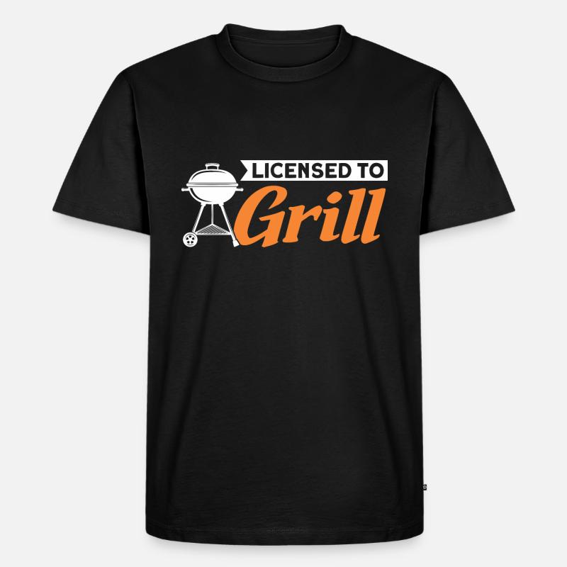 Licensed to Grill - Männer Premium Bio T-Shirt - Schwarz