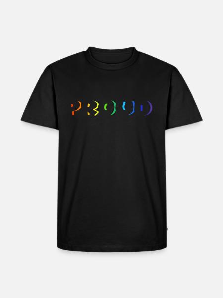 proud LGBT rainbow lgbtq parade - Men's Premium Organic T-Shirt - black