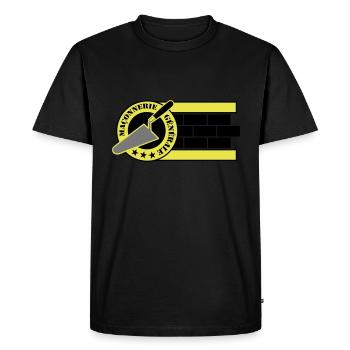 Logo pro maçon - T-shirt Premium bio Homme - noir - Devant - Nico (187cm)