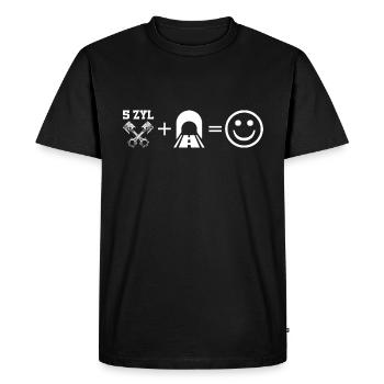 Puissance 5 cylindres - T-shirt Premium bio Homme - noir - Devant - Nico (187cm)