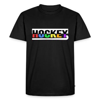 hockey hockey sur gazon hockey sur gazon hockey intérieur 7m - T-shirt Premium bio Homme - noir - Devant - Nico (187cm)