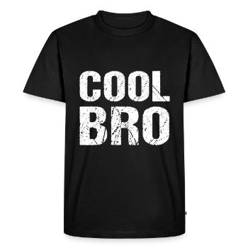 Frère Cool - T-shirt Premium bio Homme - noir - Devant - Nico (187cm)
