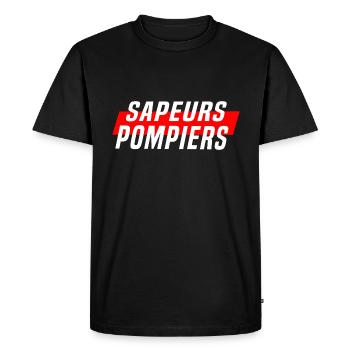 Sapeurs pompiers - pompier pro - T-shirt Premium bio Homme - noir - Devant - Nico (187cm)