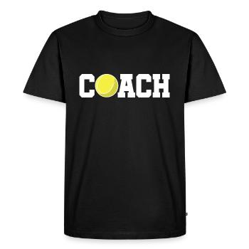 Tennis coach trainer trainer - Men's Premium Organic T-Shirt - black - Front - Nico (187cm)
