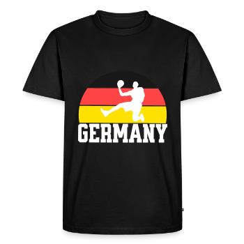 Maillot de basket-ball Joueur de basket-ball Allemagne - T-shirt Premium bio Homme - noir - Devant - Nico (187cm)
