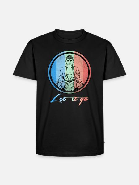 Buddha let it go - Men's Premium Organic T-Shirt - black