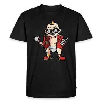 Cool baby sunglasses and mirror - Men's Premium Organic T-Shirt - black - Front - Nico (187cm)