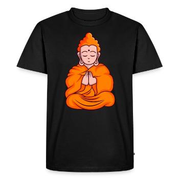 Cartoon monk cartoon monk - Men's Premium Organic T-Shirt - black - Front - Nico (187cm)