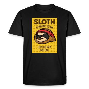 Sloth Running Team Sloth Running Team - Men's Premium Organic T-Shirt - black - Front - Nico (187cm)