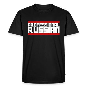 Russe professionnel - T-shirt Premium bio Homme - noir - Devant - Nico (187cm)