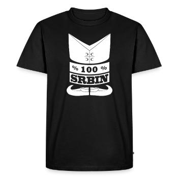 Serb Srbin Serbia Srbija - Men's Premium Organic T-Shirt - black - Front - Nico (187cm)