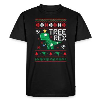 Tree Rex Tree Rex - T-shirt Premium bio Homme - noir - Devant - Nico (187cm)