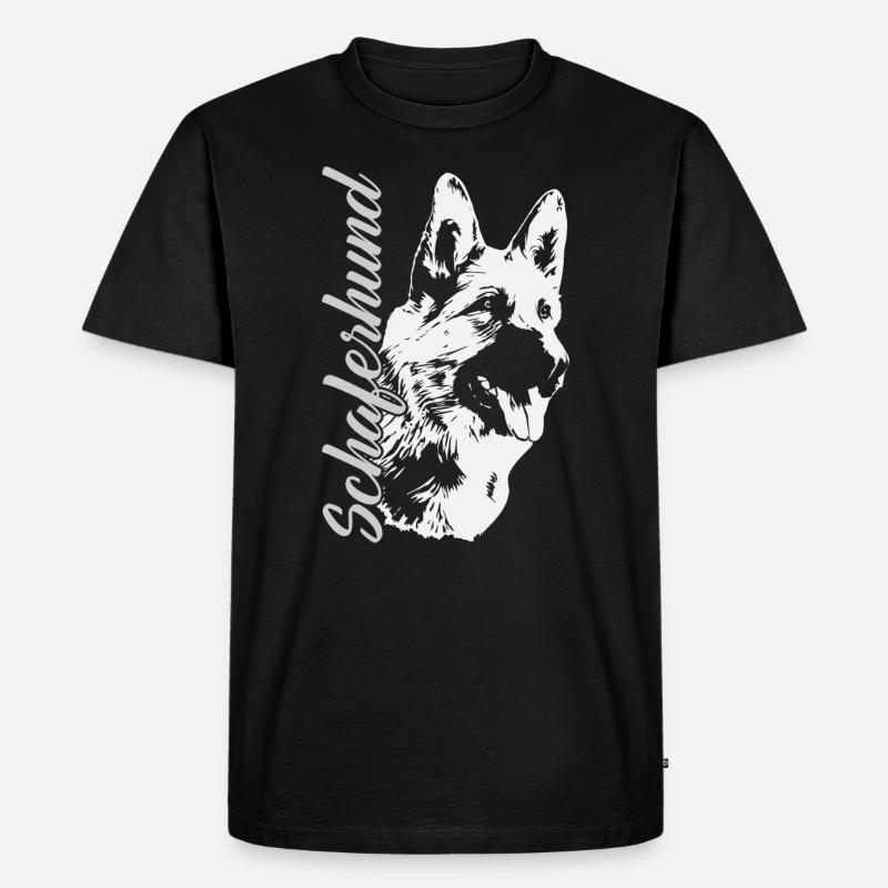 Schäferhund - Männer Premium Bio T-Shirt - Schwarz