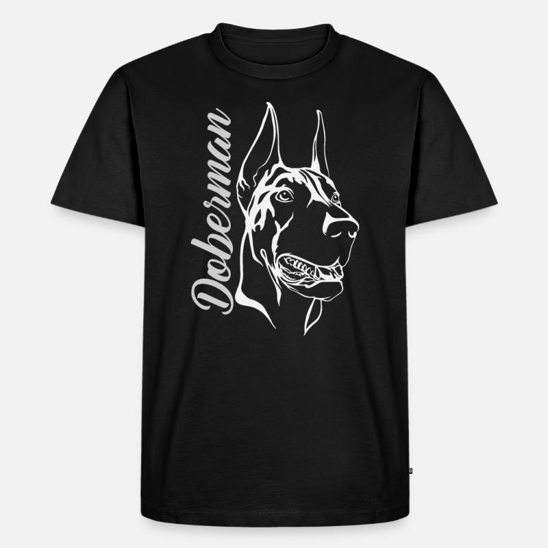 Dobermann Doberman - Männer Premium Bio T-Shirt - Schwarz