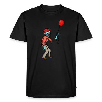 Ballons zombie sarcasme halloween ballon - T-shirt Premium bio Homme - noir - Devant - Nico (187cm)