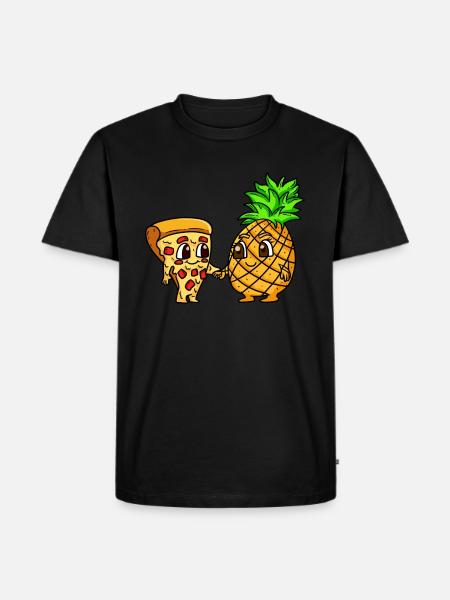Pizza ANanas Hawaii dear friends - Men's Premium Organic T-Shirt - black