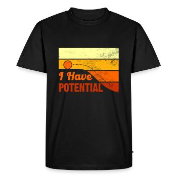 I have potential sarcasm ball - Men's Premium Organic T-Shirt - black - Front - Nico (187cm)