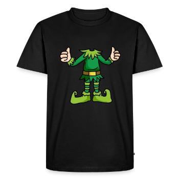 ELF Body Costume Noël - T-shirt Premium bio Homme - noir - Devant - Nico (187cm)