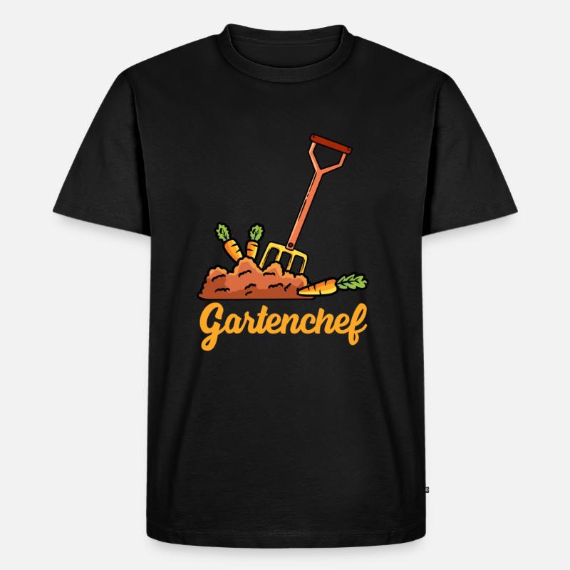 Garten Chef Gartenarbeit - Männer Premium Bio T-Shirt - Schwarz