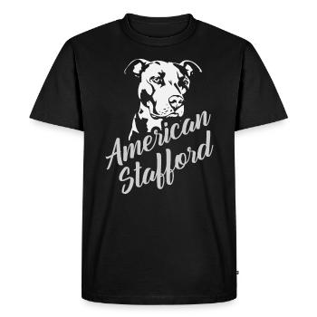 American Stafford Dog Dog Eater Cadeau - T-shirt Premium bio Homme - noir - Devant - Nico (187cm)