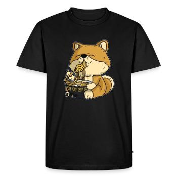 Ramen Chien Asiatique Japon Chien Shiba inu - T-shirt Premium bio Homme - noir - Devant - Nico (187cm)