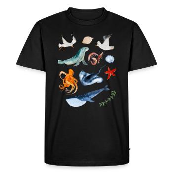 Sea and underwater souvenir and gift idea - Men's Premium Organic T-Shirt - black - Front - Nico (187cm)