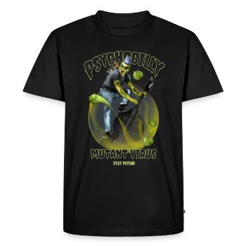 Psychobilly Mutant Virus - T-shirt Premium bio Homme - noir - Devant - Nico (187cm)