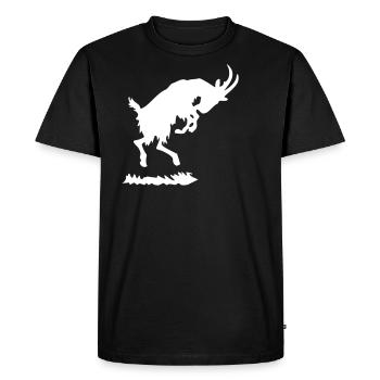 Chèvre sautante - T-shirt Premium bio Homme - noir - Devant - Nico (187cm)