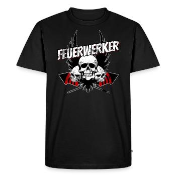 feux d'artifice 05 - T-shirt Premium bio Homme - noir - Devant - Nico (187cm)