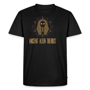 Ancient Alien Theorist Gift - Men's Premium Organic T-Shirt - black - Front - Nico (187cm)