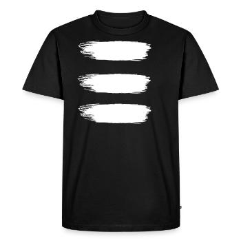 Three brush stripes - Men's Premium Organic T-Shirt - black - Front - Nico (187cm)