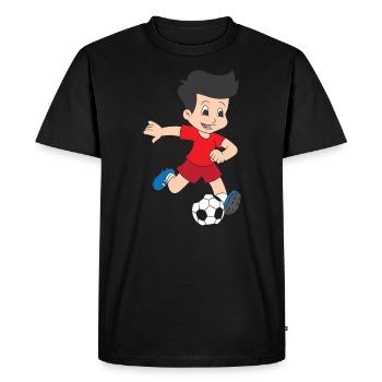 Football, football, soccer player - Men's Premium Organic T-Shirt - black - Front - Nico (187cm)