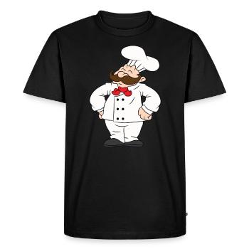 Chef, Chef, Head Chef, Pizza Maker, Baker - Men's Premium Organic T-Shirt - black - Front - Nico (187cm)
