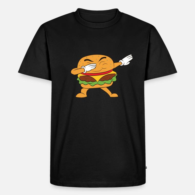 Dabbing Burger - Männer Premium Bio T-Shirt - Schwarz