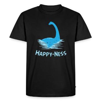 Écosse Monstre du Loch Ness Happy-Ness - T-shirt Premium bio Homme - noir - Devant - Nico (187cm)