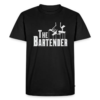 Barman - Le Barman - T-shirt Premium bio Homme - noir - Devant - Nico (187cm)