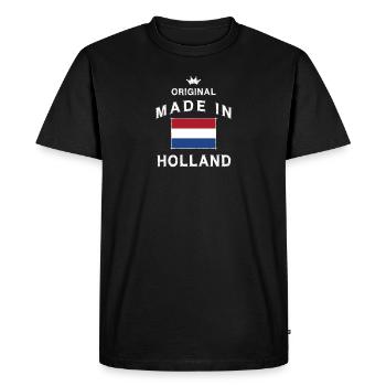 Made in Holland Pays-Bas Naissance Oranje original - T-shirt Premium bio Homme - noir - Devant - Nico (187cm)