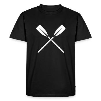 Rowing - Rowing / Paddle over Cross - Men's Premium Organic T-Shirt - black - Front - Nico (187cm)