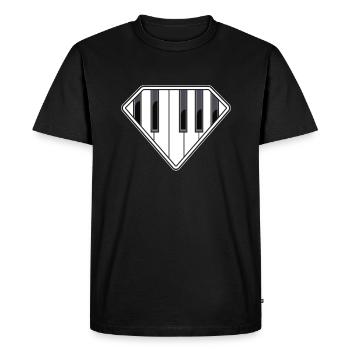 Piano - Diamant Super Pianiste - T-shirt Premium bio Homme - noir - Devant - Nico (187cm)