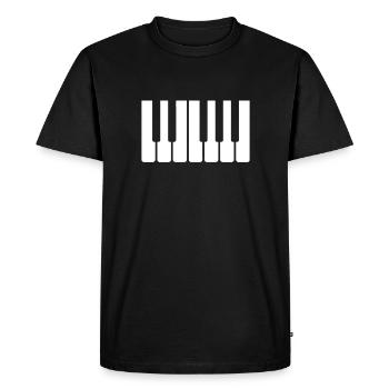 Piano / Piano - Touches - T-shirt Premium bio Homme - noir - Devant - Nico (187cm)